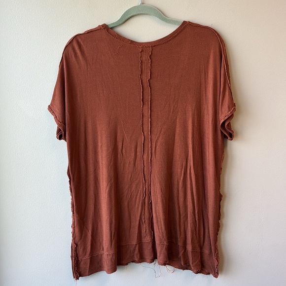Bordeaux Large rust brown short sleeve tee - Picture 5 of 6